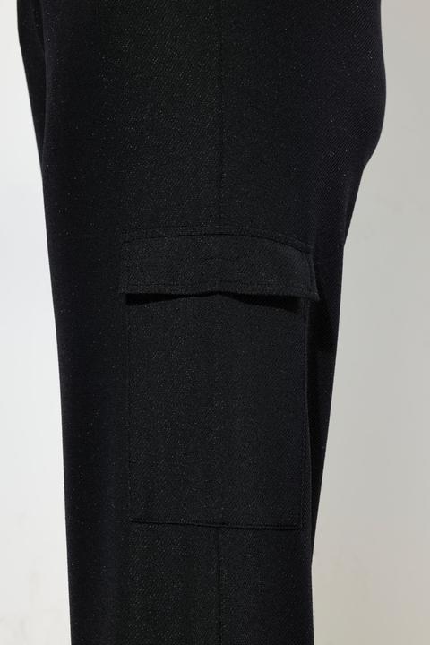 Actual product image Miamoda traight fit cargo pants with glitter effect (54)