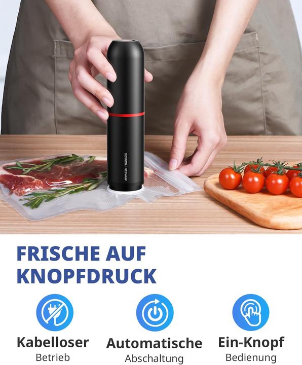 Produktbild Airmsen Handvakuumierer mit 33 Vakuumbeuteln & Weinverschlüssen