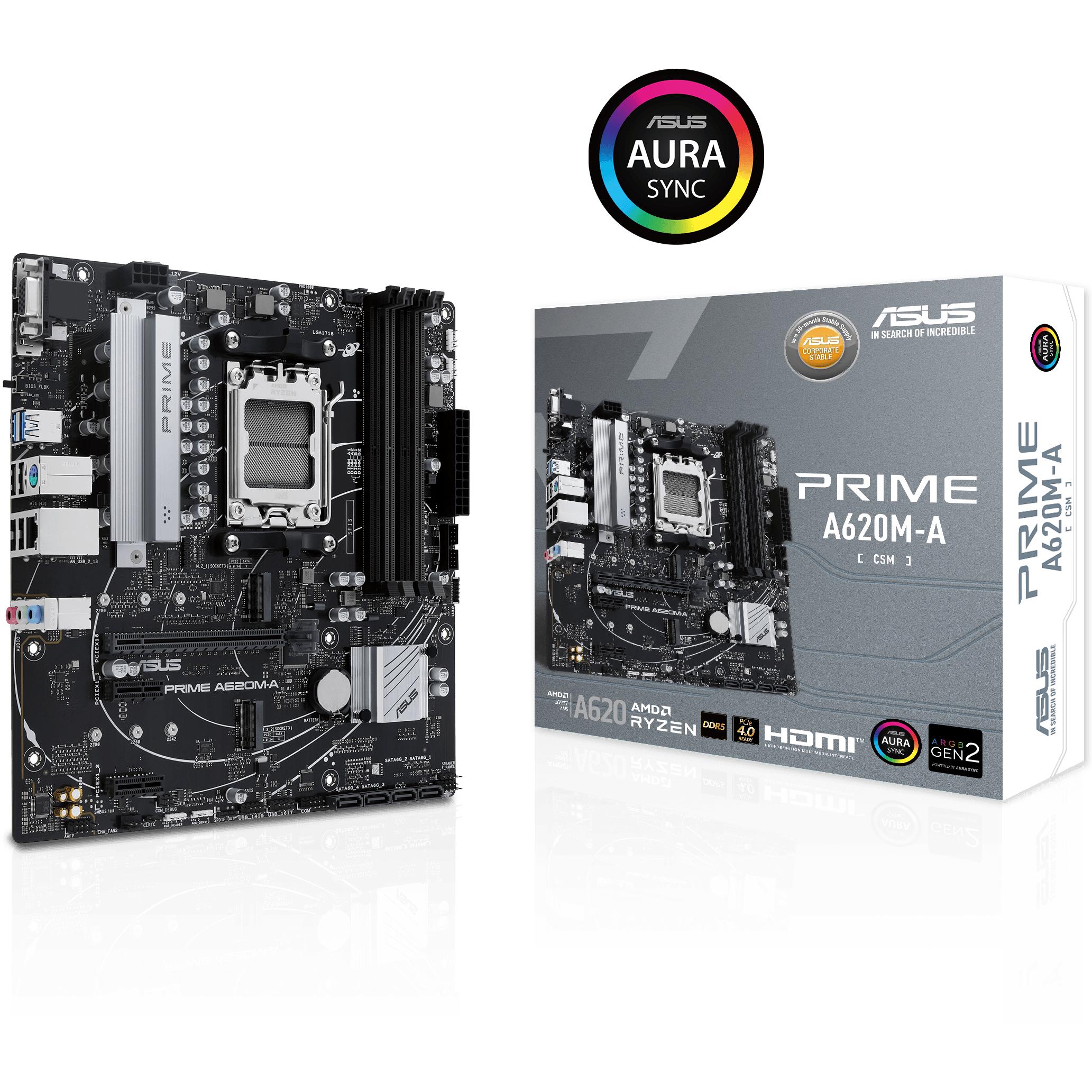 ASUS Prime A620M-A-CSM (AM5, AMD A620, mATX), Mainboard