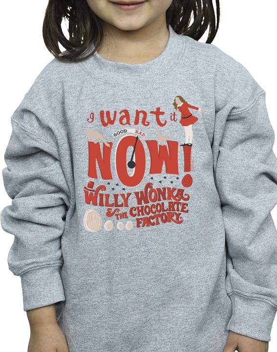 Immagine prodotto Willy Wonka & the Chocolate Factory Verruca Salt I Want It Now Felpa Ragazze (128)