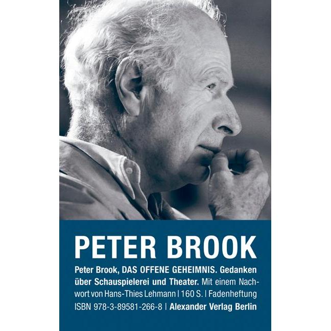 Das offene Geheimnis, Sachbücher von Peter Brook