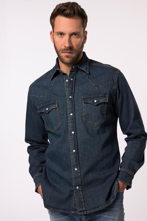 Actual product image JP1880 JP 1880 Jeanshemd, Langarm, Vintage-Look, Kentkragen, Modern Fit (XXL)