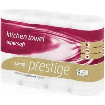 CWS Küchenrollen Prestige 3-lagig, Hochweiss, Carta da cucina, Bianco