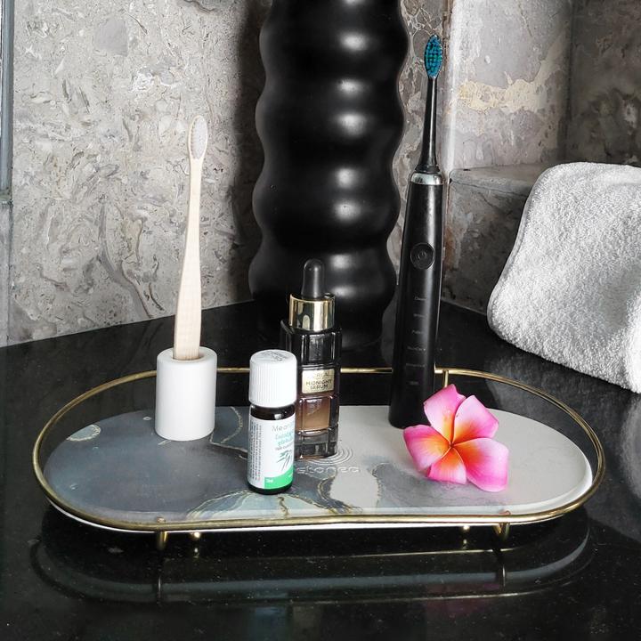 Immagine prodotto Stonea Makea Vassoio per il trucco in oro Nettuno