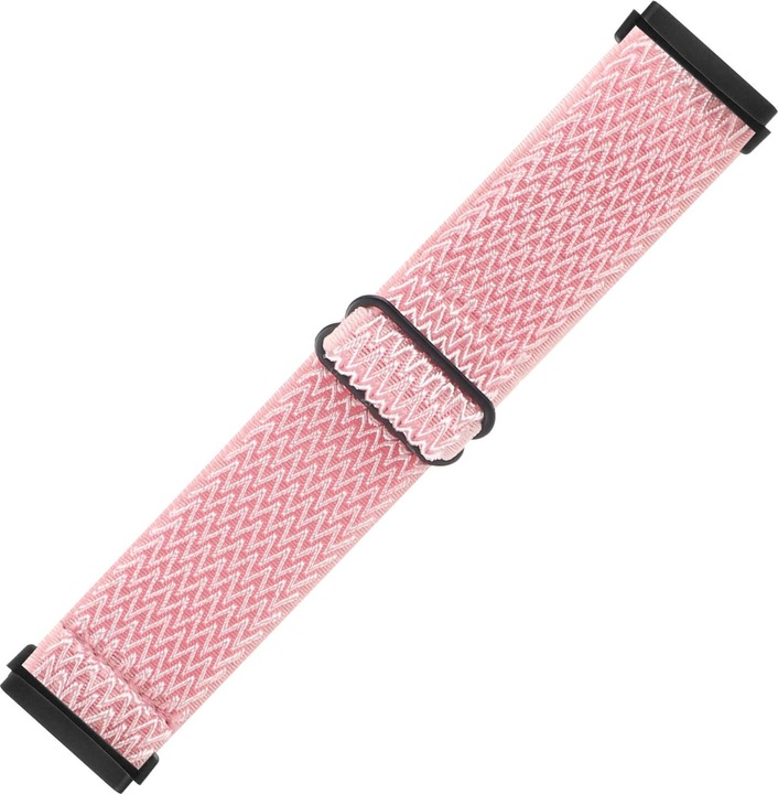 Produktbild Cover-Discount Fitbit Versa 4 / Sense 2 - Nylon Ersatzarmband rosa (Nylon, Versa 3, Sense)