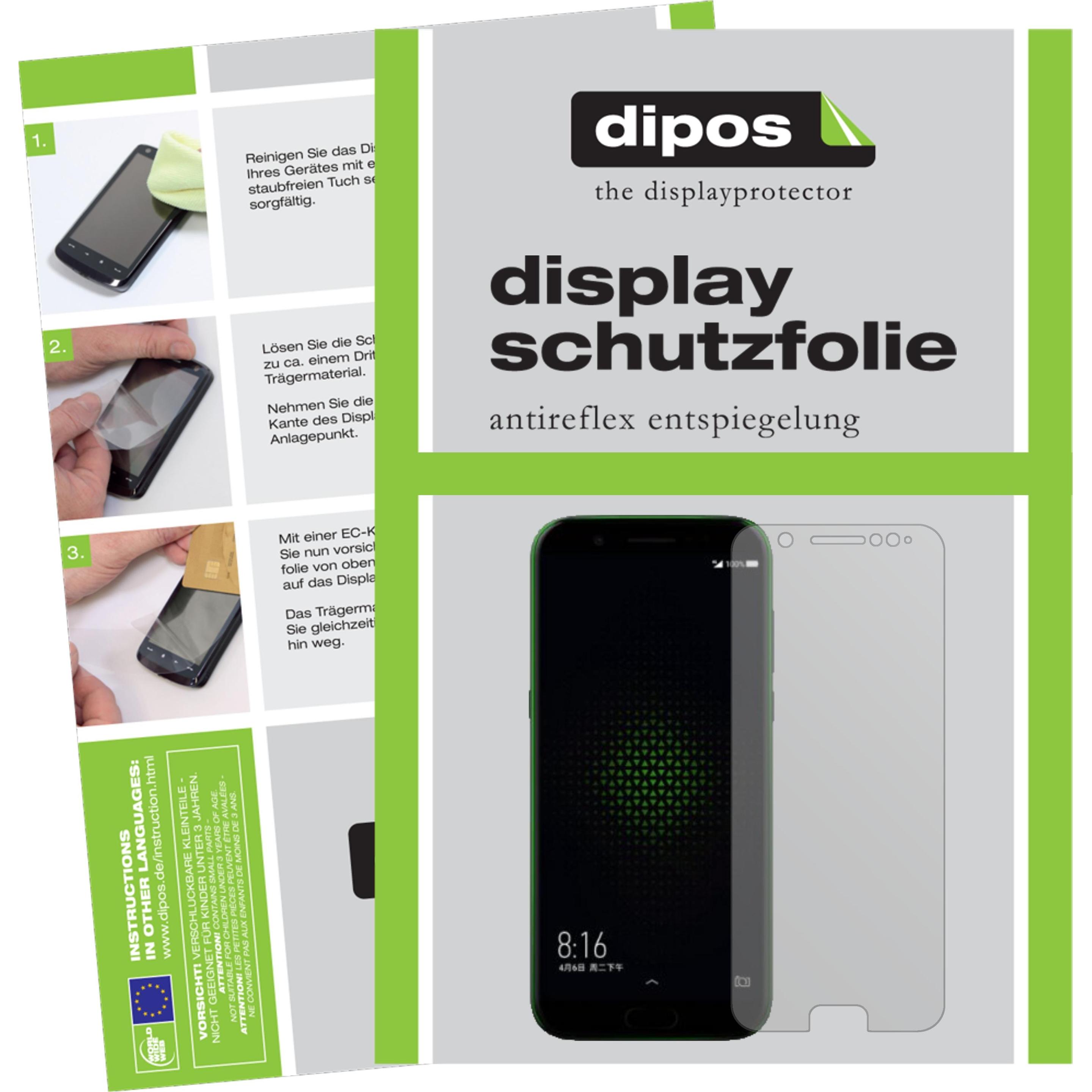 Dipos Displayschutzfolie Antireflex (2 Stück, Xiaomi Black Shark), Smartphone Schutzfolie, Transparent