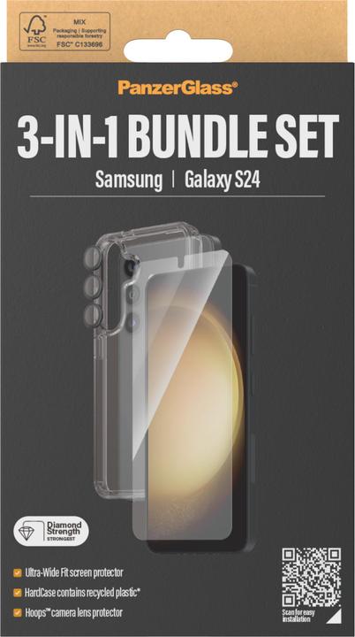 Produktbild PanzerGlass Bundle Ultra Wide FIt Glass + Case + Lens (1 Stk., Samsung Galaxy S24)