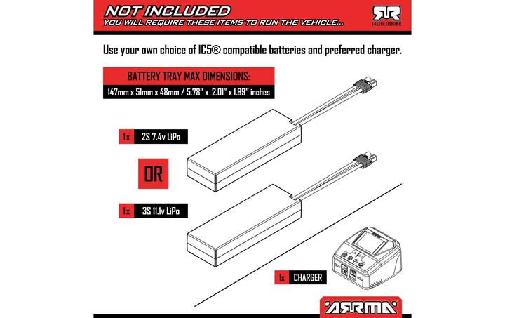 Image du produit Arrma Buggy TYPHON BLX 223S ARTR, 1:8 - Blau (Presque prêt à être conduite)