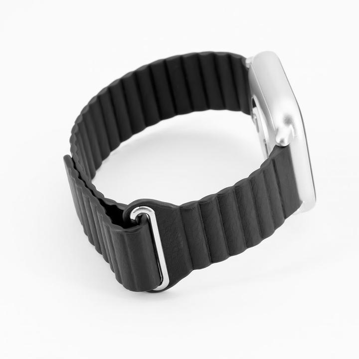 Immagine prodotto Connect Cinturino magnetico a testa piatta da 20 mm in pelle e silicone (130 mm M/L) (20 mm, Pelle - Silicone)