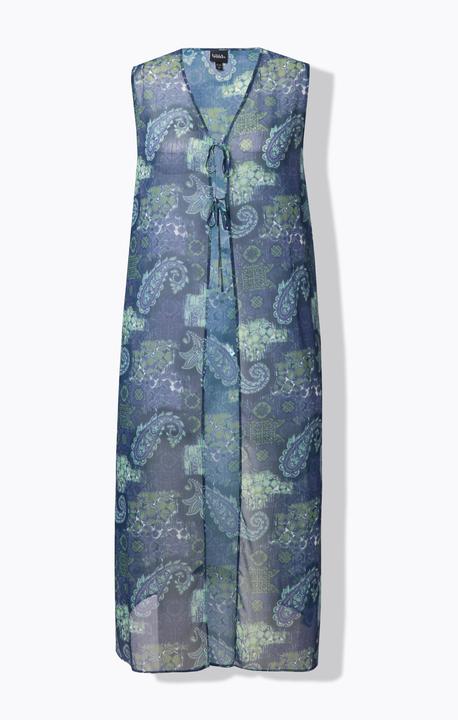 Produktbild Ulla Popken Longbluse, Patchmuster, A-Linie, ärmellos (60)