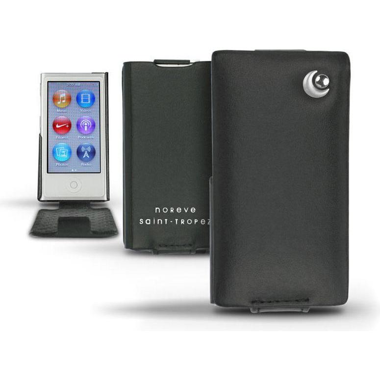 Noreve Lederschutzhülle Apple iPod Nano 7G, MP3 Tasche + Hülle, Schwarz