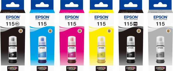 Immagine prodotto Epson EcoTank 115 - 70 ml - Grigio - Originale - inchiostro di ricarica (FC)
