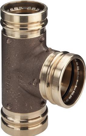 Viega Sanpress XL T-stykke 76.1 x 54 x 76.1 mm rødgods (T-connection)