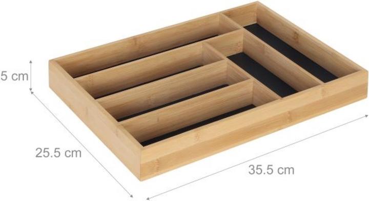 Productafbeelding Relaxdays Besteckkasten Bambus