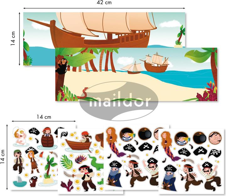 Produktbild My Mandarine Motivsticker Story 2 in 1 Set Piraten
