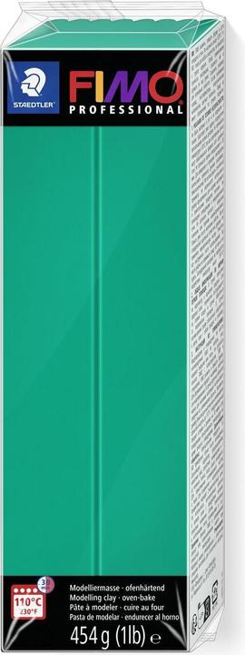 Image du produit Fimo Pâte à modeler PROFESSIONAL, vert pur, 454 g
