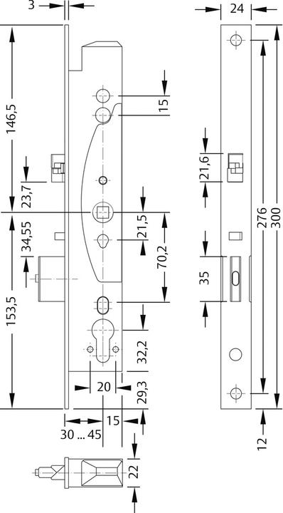 Produktbild effeff Mediator 609 (Holztür, Indoor)