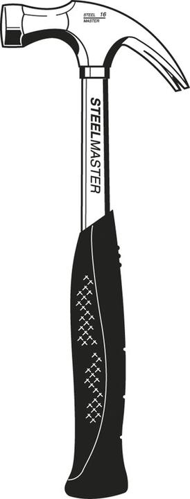 Actual product image Stanley Steelmaster claw hammer (450 g head weight, steel handle with neoprene grip, sharpened c (450 g)