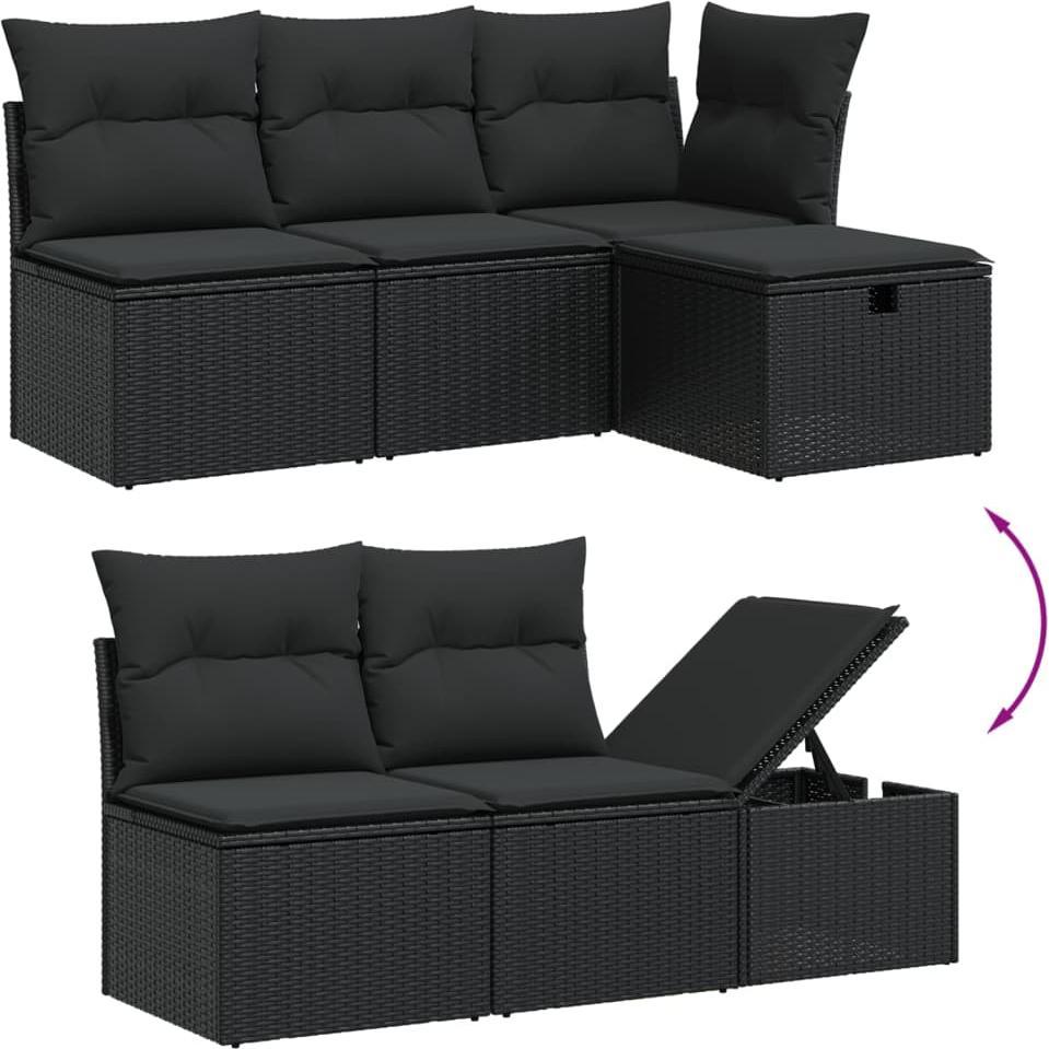 Thumbnail - VidaXL, Gartenlounge, 10-tlg. Garten-Lounge-Set mit Kissen