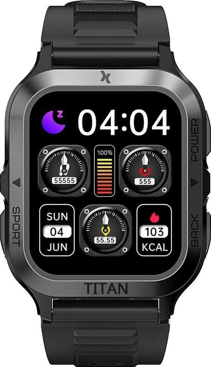 Actual product image Maxcom Smartwatch Fit FW67 Titan pro graphite (44 mm)