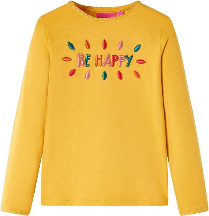 Immagine prodotto vidaXL Camicia a maniche lunghe per bambini ocra scuro 116,Materiale: 95 (116)