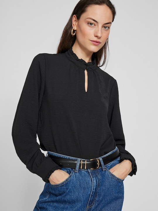 Produktbild Vila High Neck Oberteil mit langen Ärmeln (40)