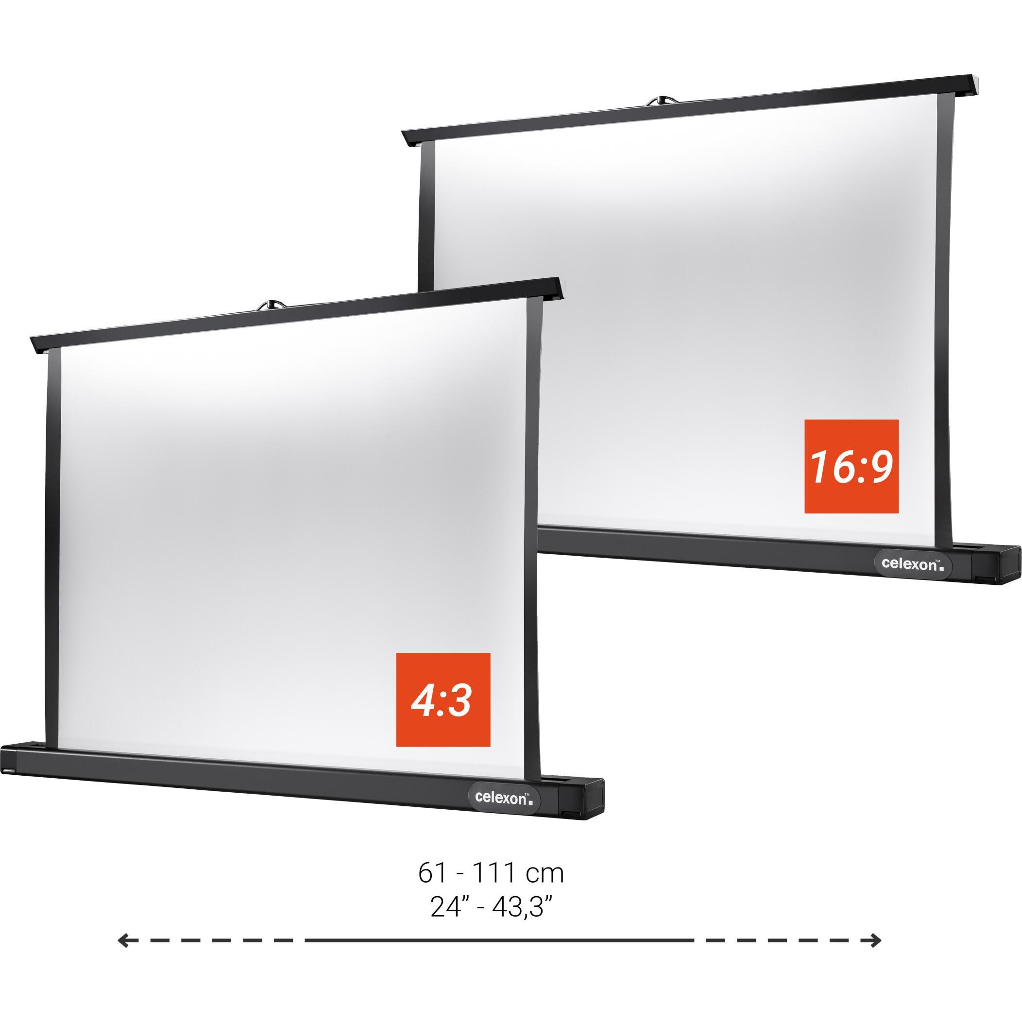 Thumbnail - Celexon Professional table top Mini - Leinwand - Desktop - 101 cm (40") (40", 4:3), Leinwand, Schwarz