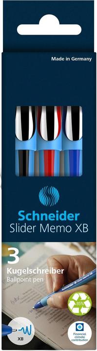 Produktbild Edding Schneider Kugelschreiber Slider Memo 3erSet (Mehrfarbig, 3x)