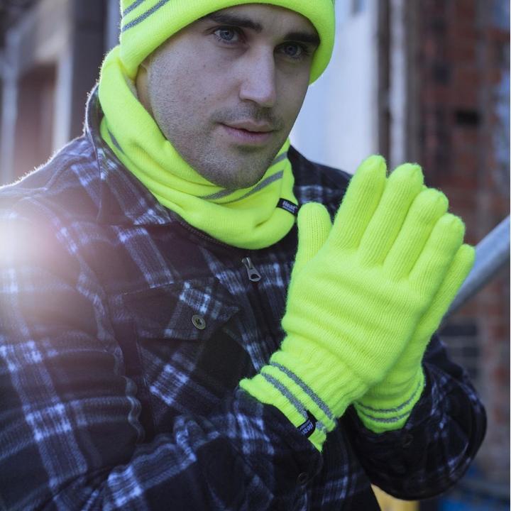 Image du produit Heat Holders Hi Vis Mütze Halswärmer und Handschuhe Set fur Winter (M/L)