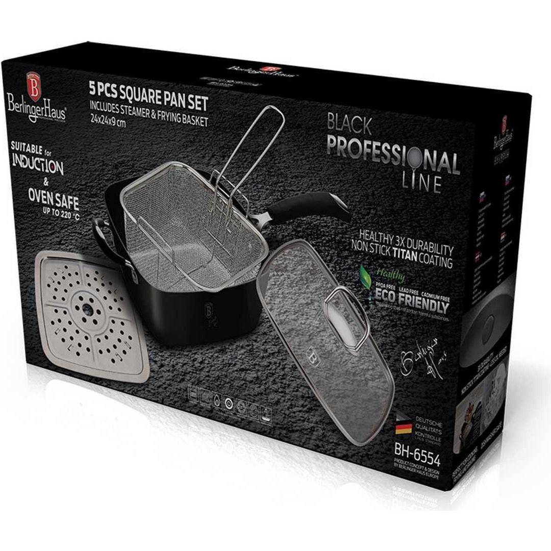 Thumbnail - BerlingerHaus Steam pan BH-6554 STEAM COOKER, Pfanne + Kochtopf, Schwarz