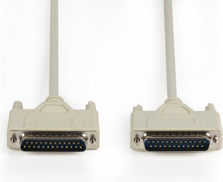 Actual product image Valueline Serial cable D-Sub male 25-pin - D-Sub male 25-pin 3.00 m Ivory (3 m, VGA)