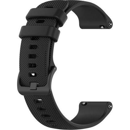 Thumbnail - Strap-it Silikonarmband (20 mm, Silikon), Uhrenarmband, Schwarz