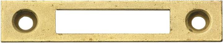 Junie Striking plate Flat striking plate, round ø60x12mm Furniture striking plate, brass-plated steel (Door plate set)