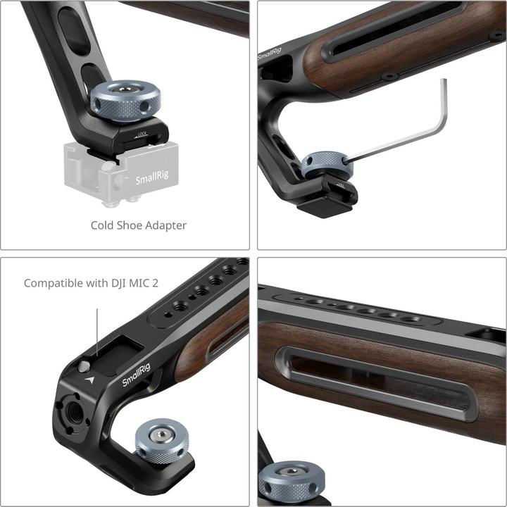 Produktbild SmallRig Wooden Top Handle mit Cold Shoe Mount, Detailfarbe (Griff)