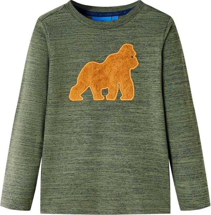 Immagine prodotto vidaXL Camicia da bambino a maniche lunghe kaki melange 92,Materiale: 80 (92)