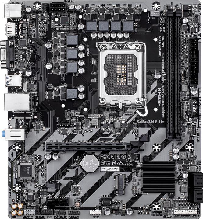 Actual product image Gigabyte H810M H mATX motherboard Socket 1851 VGA/HDMI (Socket S1, Intel H810, mATX)