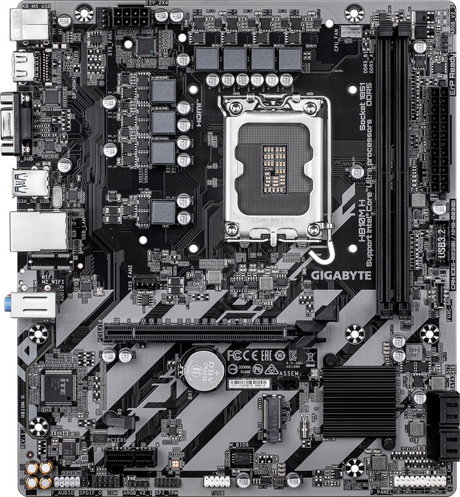 Produktbild Gigabyte H810M H mATX Mainboard Sockel 1851 VGA/HDMI (Socket S1, Intel H810, mATX)