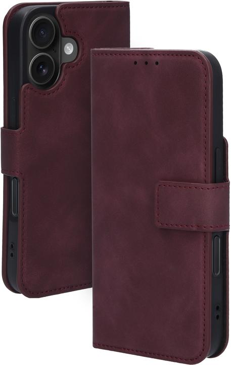 Actual product image Mobiparts Classic Wallet Case Apple iPhone 16 Velvet Red (MagSafe Compatible) (Apple iPhone 16)
