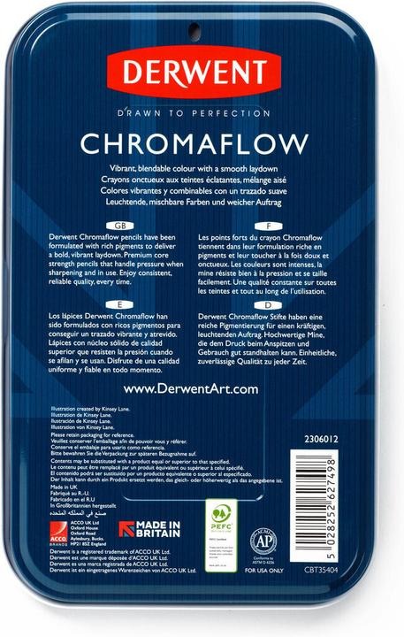 Actual product image Derwent Chromaflow pencils 36 ass (36 x)