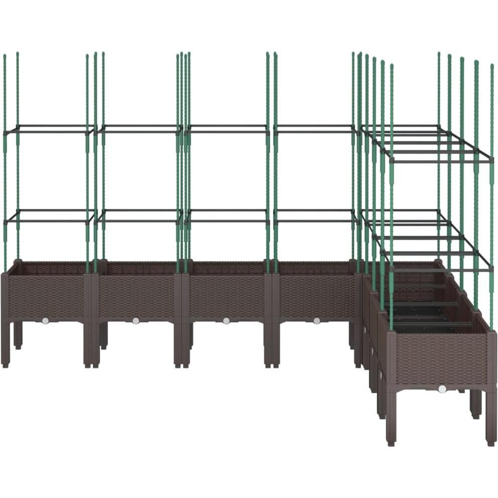 Thumbnail - VidaXL, Hochbeet, Pflanzkübel mit Rankgitter PP