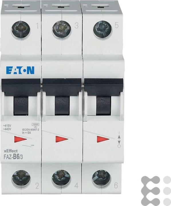 Produktbild Eaton Circuit Breaker, B Curve, 6A, 3-Pole