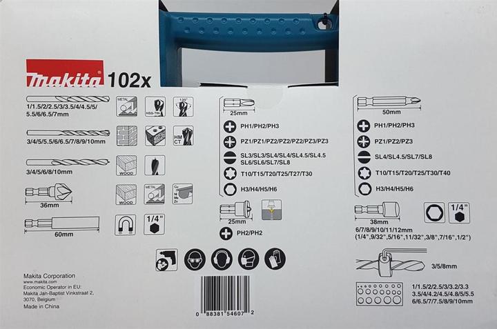 Image du produit Makita Kit de forets à embouts (1.5, 1, 2.5, 2, 3.5, 4, 3, 4.5, 5, 5.5, 6, 6.5, 7 mm)
