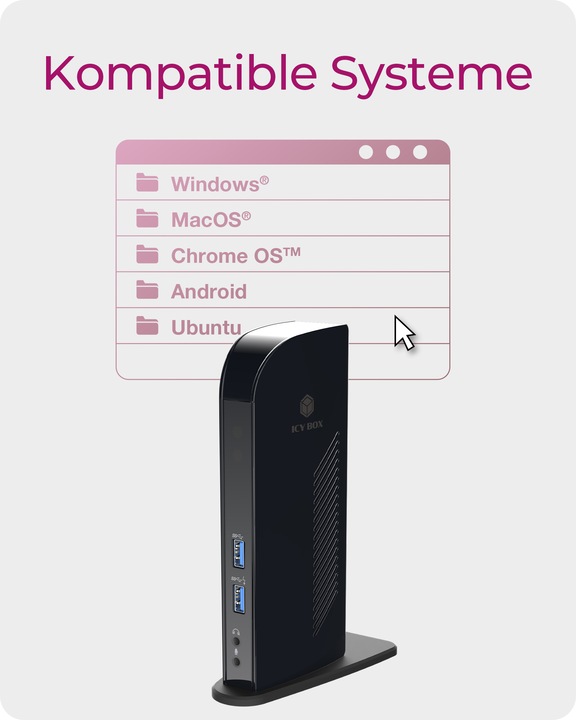 Immagine prodotto Icy Box Ib-Dk2242ac (USB-B, 6 Porti)