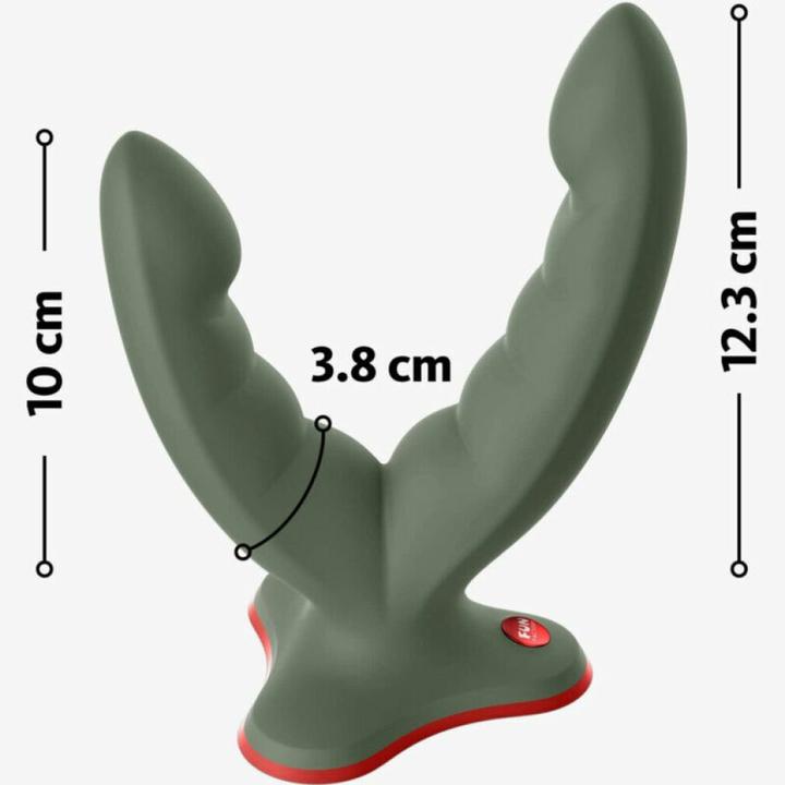 Actual product image Fun Factory - Ryde Double Dildo & Massager Green