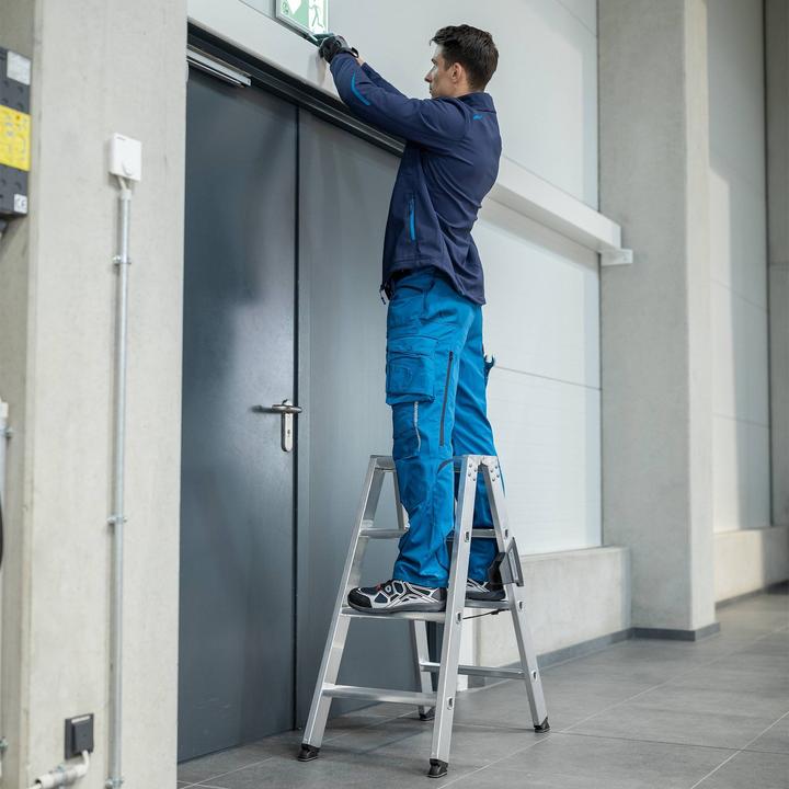Productafbeelding Munk Trapladder met treden, dubbelzijdig (Trapladder, 8 cm)