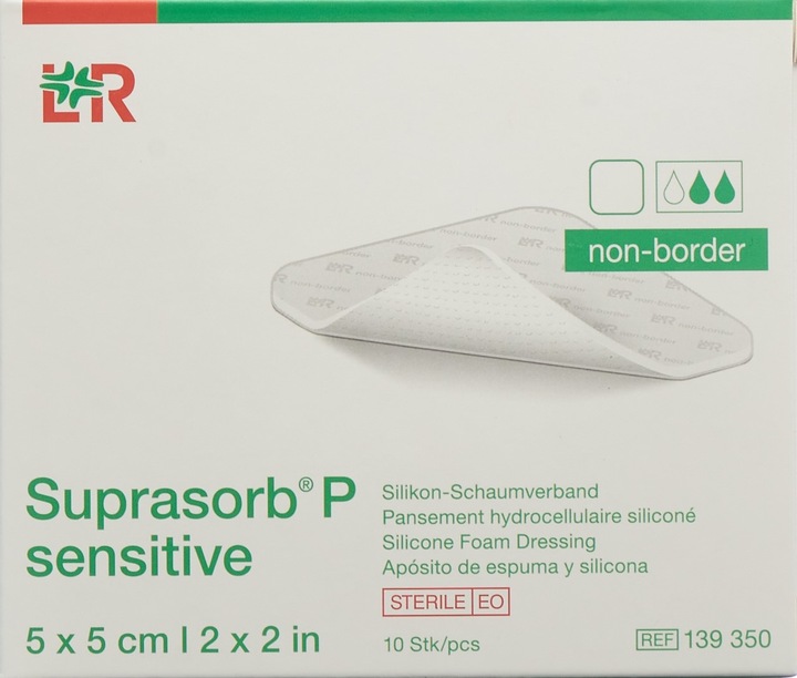Actual product image Suprasorb P sensitive non-border 5x5cm (10 x)