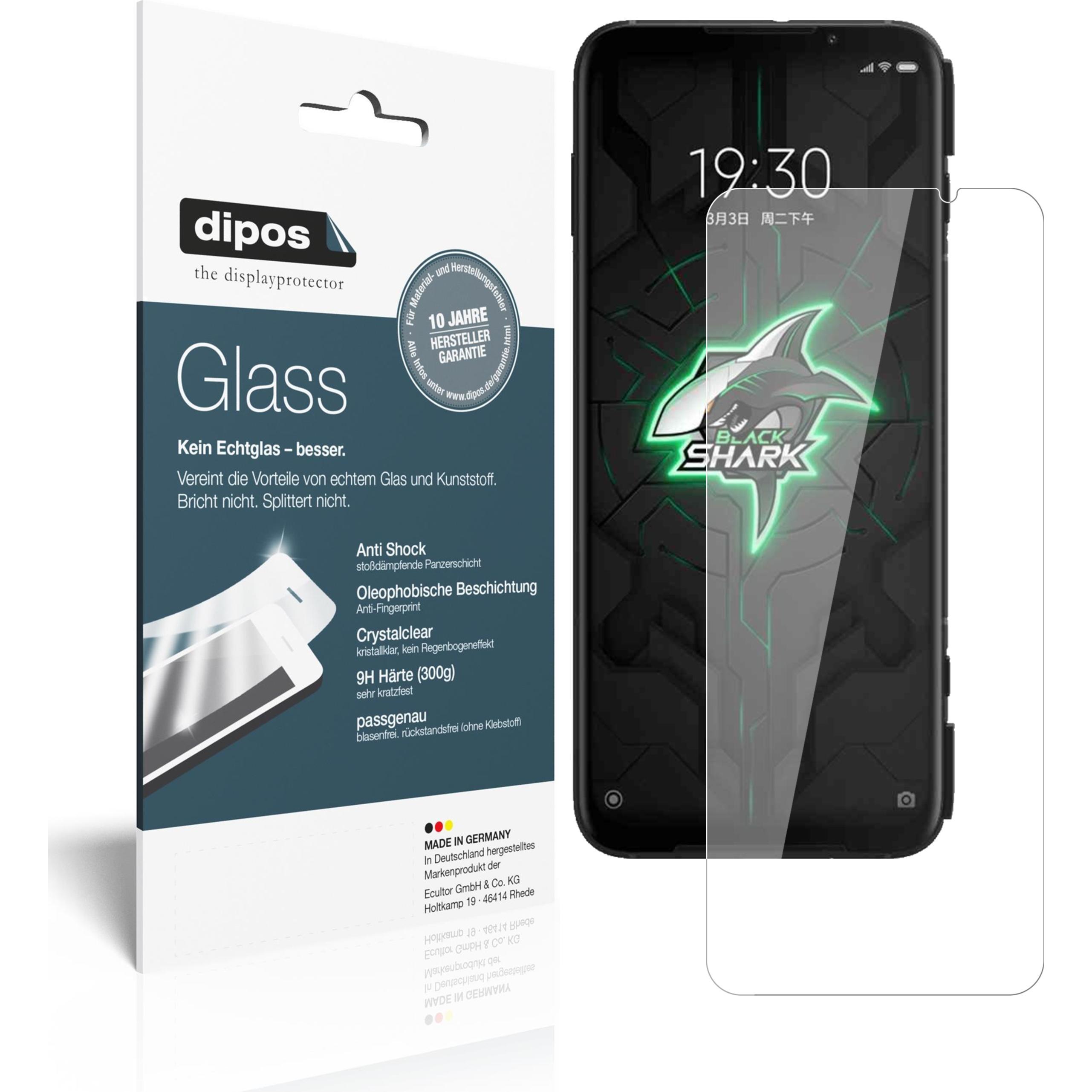 Dipos Displayschutz Anti-Shock (2 Stück, Xiaomi Black Shark 3), Smartphone Schutzfolie, Transparent