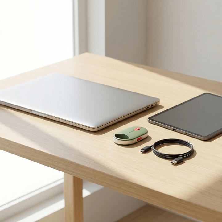 Image du produit CSL Maus kabellos Bluetooth & 2,4GHz für Rechtshänder & Linkshänder, 2 Geräte Maus, 7 Tasten, Grün (Docking, Filaire, Sans fil)