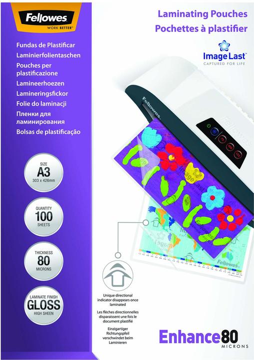 Productafbeelding Fellowes Verbeter 80 (A3, 100 Stuk, 80 µm)