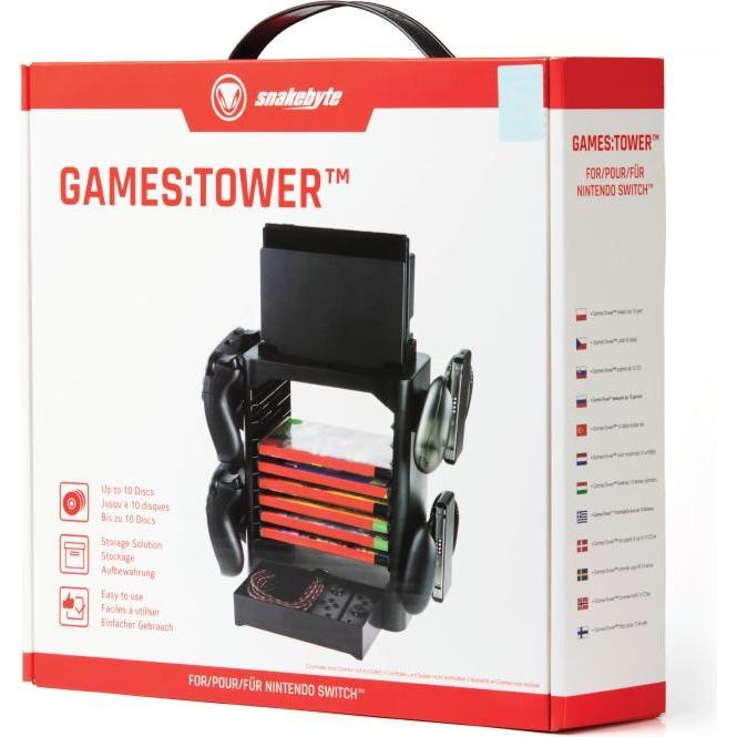 Snakebyte Torre dei giochi per Nintendo Switch (Switch), Altri accessori gaming, Nero